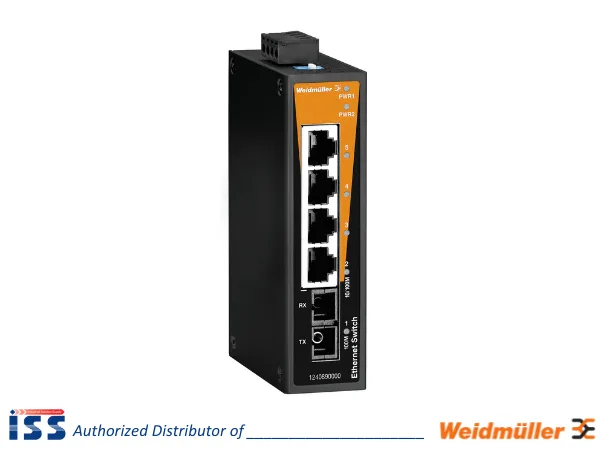 1286550000 | Bộ chia mạng 4 cổng RJ45 và 1 cổng Multi-Mode IE-SW-BL05T-4TX-1SC Weidmuller | Chính hã
