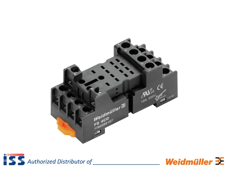 7760056107 | Relay socket 4 changeover contacts FS 4CO Weidmuller | Genuine