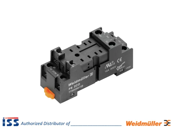 7760056106 | Relay socket 2 changeover contacts FS 2CO Weidmuller | Genuine